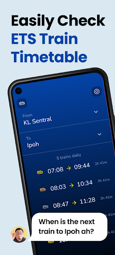 ETS Timetable - Train Schedule ekran görüntüsü