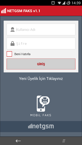 Netgsm Faks ekran görüntüsü