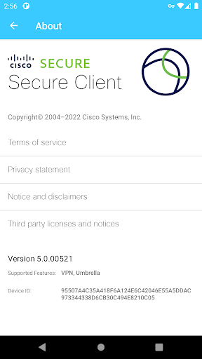 Cisco Secure Client-AnyConnect ekran görüntüsü