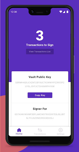 LOBSTR Vault. Multi-signature ekran görüntüsü