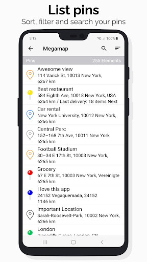 Megamap - Create pins & maps ekran görüntüsü