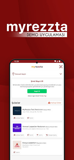 Myrezzta Yemek Sipariş ekran görüntüsü