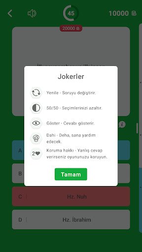 Dini Milyoner: Bilgi oyun ekran görüntüsü