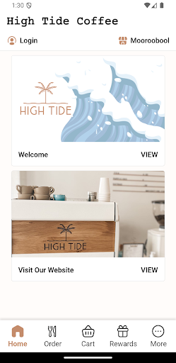 High Tide Coffee ekran görüntüsü