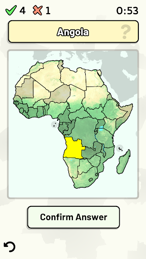 Countries of Africa Quiz ekran görüntüsü