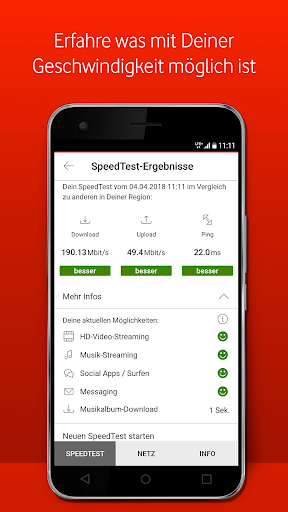 Vodafone SpeedTest ekran görüntüsü