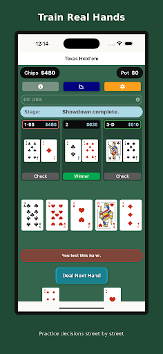 Texas Hold'em Trainer ekran görüntüsü