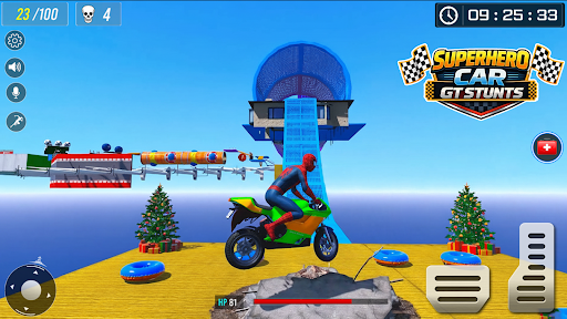 Superhero Car Stunt Mega Ramps ekran görüntüsü