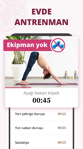 Kilo Kaybı İçin Yoga, Asana ekran görüntüsü