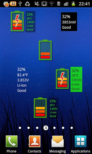 Battery Widget 2D ekran görüntüsü