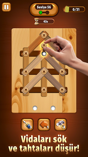 Screw Wood Puzzle - Nuts Bolts ekran görüntüsü