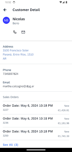 SAP Mobile Services Client ekran görüntüsü