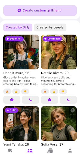 Girly - AI Girlfriend Chat ekran görüntüsü