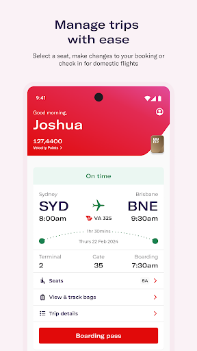 Virgin Australia ekran görüntüsü