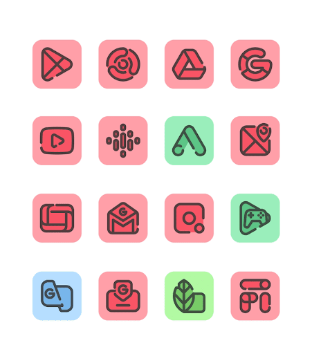 Material You Square Icon Pack ekran görüntüsü