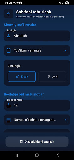 Qazo namozlarim ekran görüntüsü