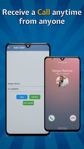 Sahte arama - Telefon şaka ekran görüntüsü
