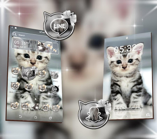 Cute Cat Launcher Theme ekran görüntüsü
