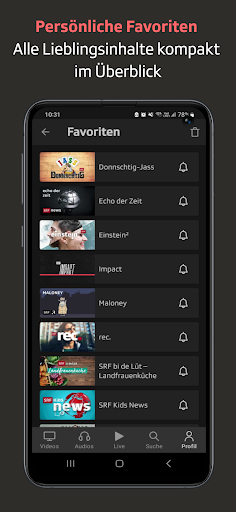 Play SRF: Streaming TV & Radio ekran görüntüsü