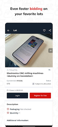 Surplex Auctions ekran görüntüsü