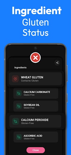 Gluten Free Scanner: Glutector ekran görüntüsü