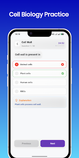 Cell Biology Practice ekran görüntüsü