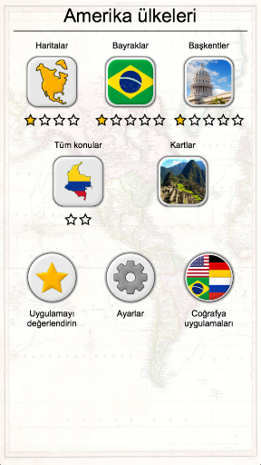 Amerika Ülkeleri ve Karayipler ekran görüntüsü