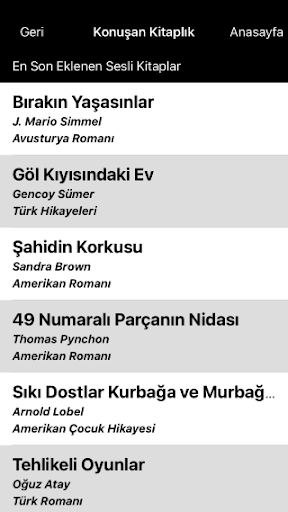 Konuşan Kitaplık ekran görüntüsü