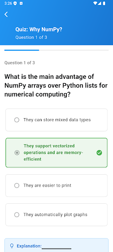 Learn NumPy ekran görüntüsü
