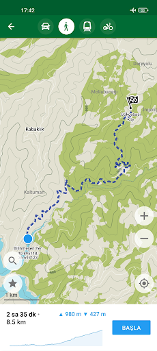 Organic Maps: Haritalar ve GPS ekran görüntüsü