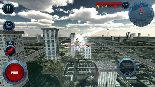 Jet Plane Fighter City 3D ekran görüntüsü