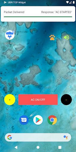 UDP/TCP Widget ekran görüntüsü