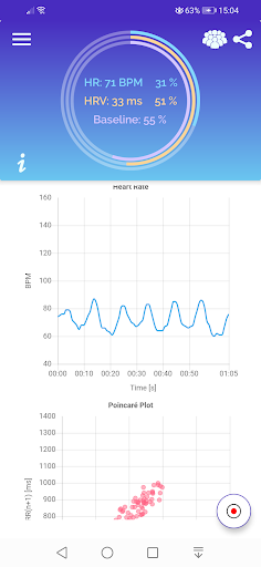 Pulse HRV by Camera BLE ECG ekran görüntüsü