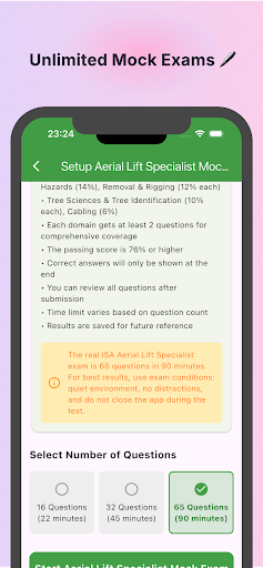 ISA Aerial Lift Flashcards ekran görüntüsü