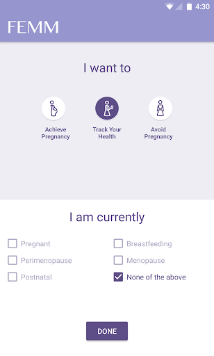 FEMM Health and Period Tracker ekran görüntüsü