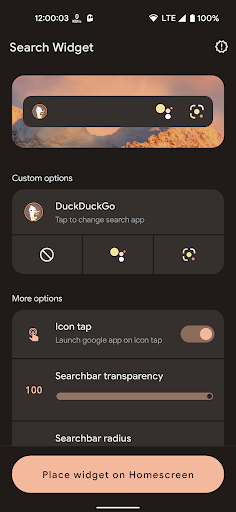 Search Widget (Material You) ekran görüntüsü