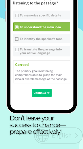 ELTIS Practice Test ekran görüntüsü