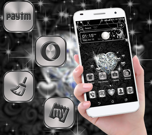 Diamond Heart Launcher Theme ekran görüntüsü