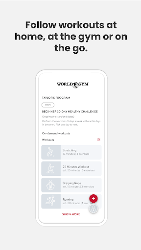 World Gym Canada ekran görüntüsü