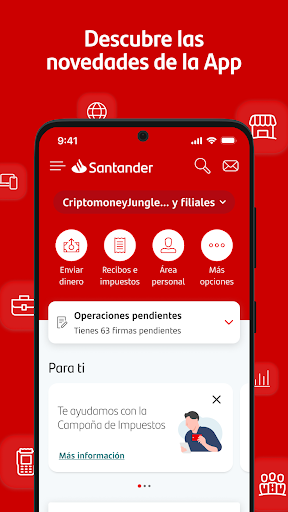 Santander Empresas ekran görüntüsü