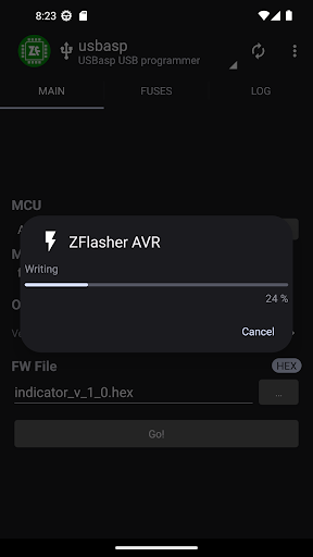 ZFlasher AVR ekran görüntüsü