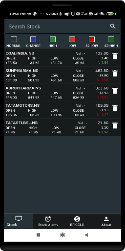 Stock Monitor and Alarm Tips ekran görüntüsü