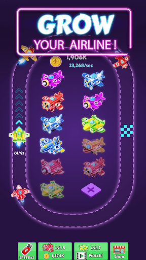 Merge Planes Neon Game Idle ekran görüntüsü