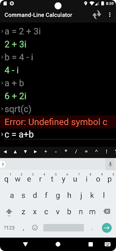 Command-Line Calculator ekran görüntüsü