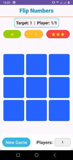 Flip Numbers Memory Game ekran görüntüsü