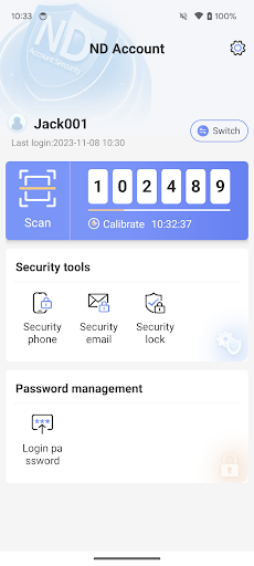 ND Account Security ekran görüntüsü