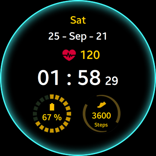 Green Glow Watch Face ekran görüntüsü