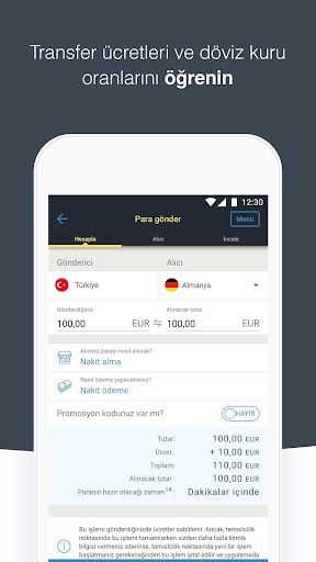Western Union Nakit Gönderme ekran görüntüsü