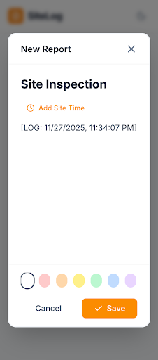 SiteLog: Field Reports & Notes ekran görüntüsü