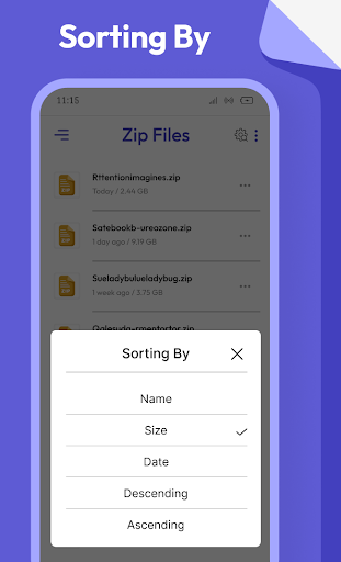 Zip File Archive ekran görüntüsü